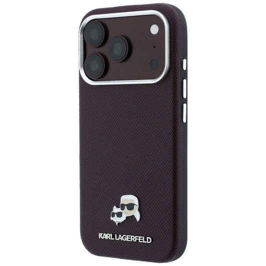 Husa MagSafe pentru Apple iPhone 18 Pro Max / 17 Pro Max, Karl Lagerfeld, Grained KC Heads, Visinie