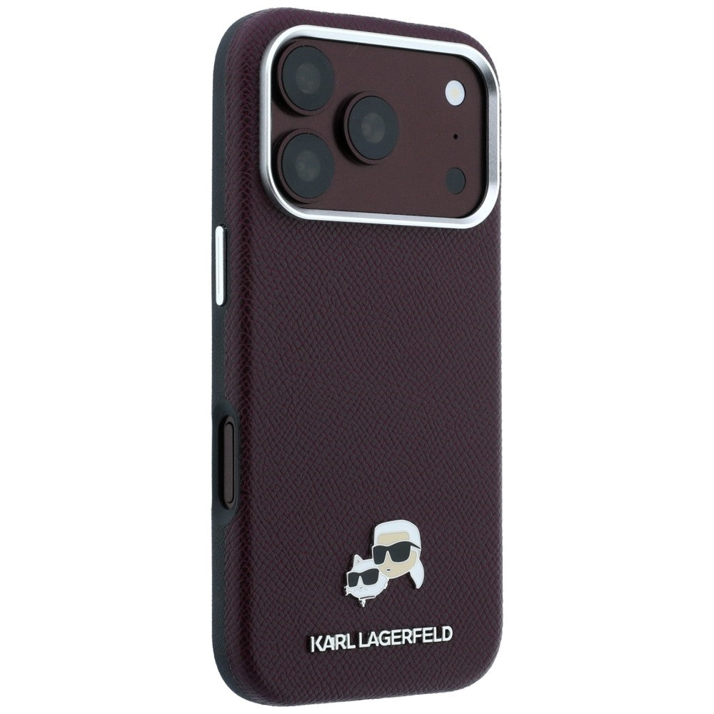 Husa MagSafe pentru Apple iPhone 18 Pro Max / 17 Pro Max, Karl Lagerfeld, Grained KC Heads, Visinie