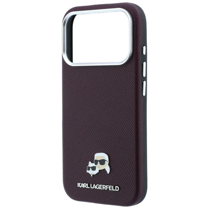Husa MagSafe pentru Apple iPhone 18 Pro Max / 17 Pro Max, Karl Lagerfeld, Grained KC Heads, Visinie