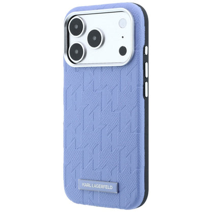 Husa MagSafe pentru Apple iPhone 18 Pro Max / 17 Pro Max, Karl Lagerfeld, Grained Mono Resin Logo, Bleu