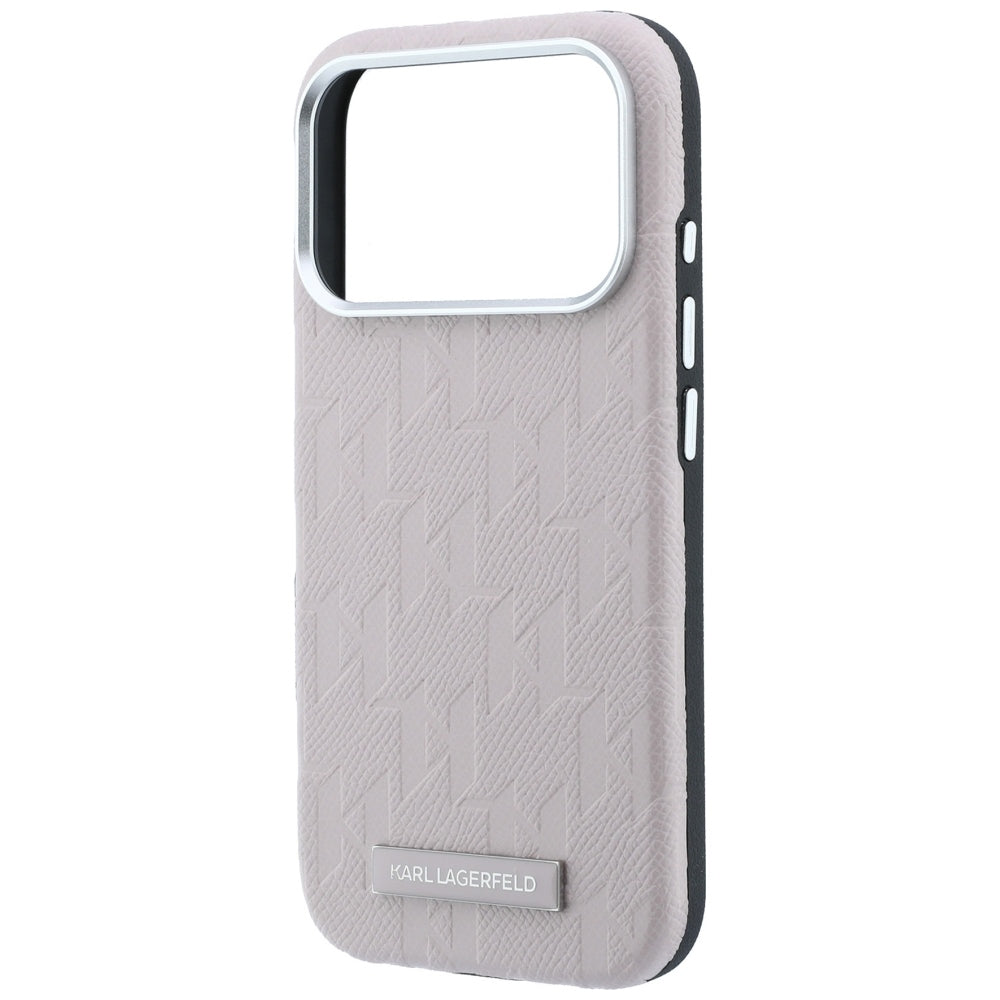 Husa MagSafe pentru Apple iPhone 18 Pro Max / 17 Pro Max, Karl Lagerfeld, Grained Mono Resin Logo, Roz