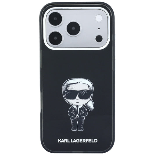 Husa MagSafe pentru Apple iPhone 18 Pro Max / 17 Pro Max, Karl Lagerfeld, HC IML Ikonik Sketch Print, Neagra