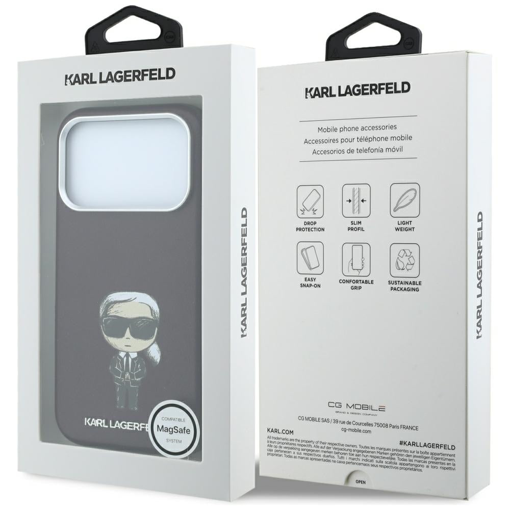 Husa MagSafe pentru Apple iPhone 18 Pro Max / 17 Pro Max, Karl Lagerfeld, HC SW Ikonik, Visinie