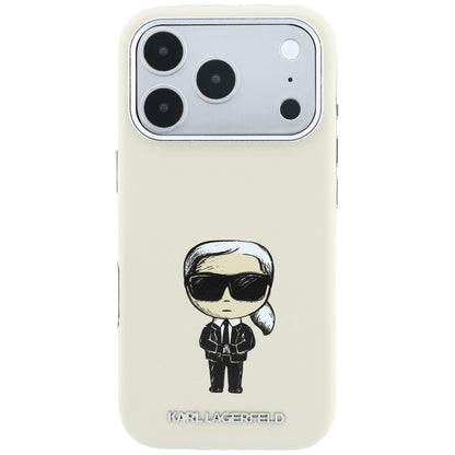 Husa MagSafe pentru Apple iPhone 18 Pro Max / 17 Pro Max, Karl Lagerfeld, Ikonik Sketch, Bej
