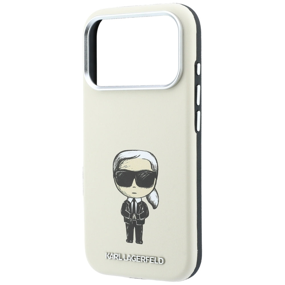Husa MagSafe pentru Apple iPhone 18 Pro Max / 17 Pro Max, Karl Lagerfeld, Ikonik Sketch, Bej