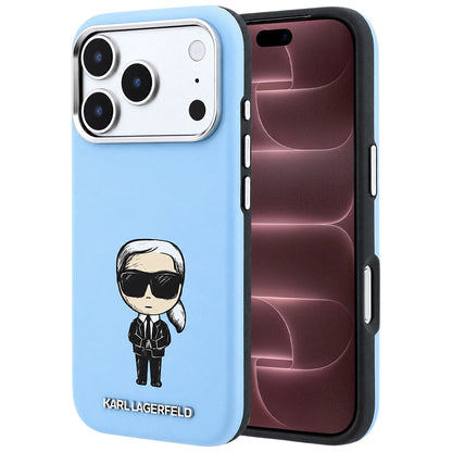 Husa MagSafe pentru Apple iPhone 18 Pro Max / 17 Pro Max, Karl Lagerfeld, Ikonik Sketch, Bleu