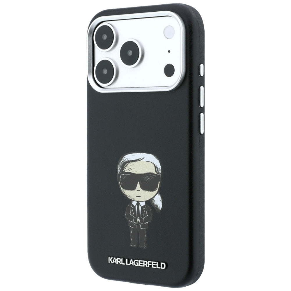 Husa MagSafe pentru Apple iPhone 18 Pro Max / 17 Pro Max, Karl Lagerfeld, Ikonik Sketch, Neagra