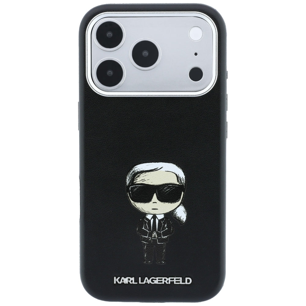 Husa MagSafe pentru Apple iPhone 18 Pro Max / 17 Pro Max, Karl Lagerfeld, Ikonik Sketch, Neagra