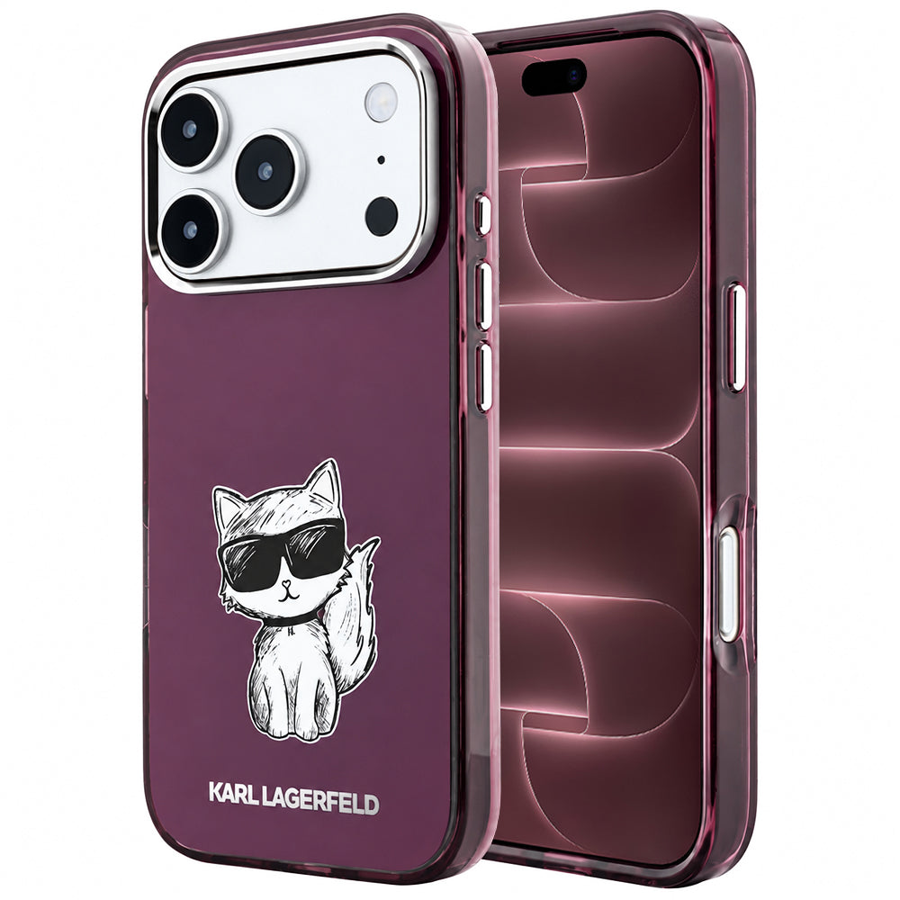 Husa MagSafe pentru Apple iPhone 18 Pro Max / 17 Pro Max, Karl Lagerfeld, IML Choupette Body Sketch Print, Visinie