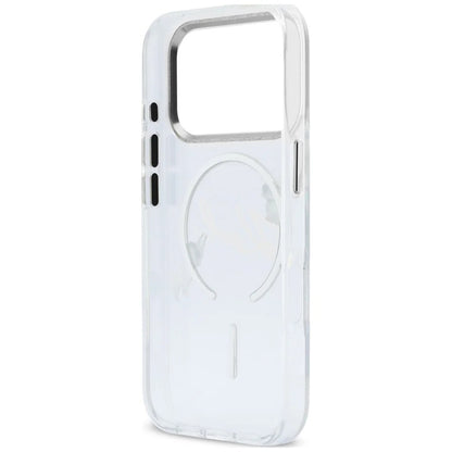 Husa MagSafe pentru Apple iPhone 18 Pro Max / 17 Pro Max, Karl Lagerfeld, IML Choupette Karl Script Logo, Transparenta