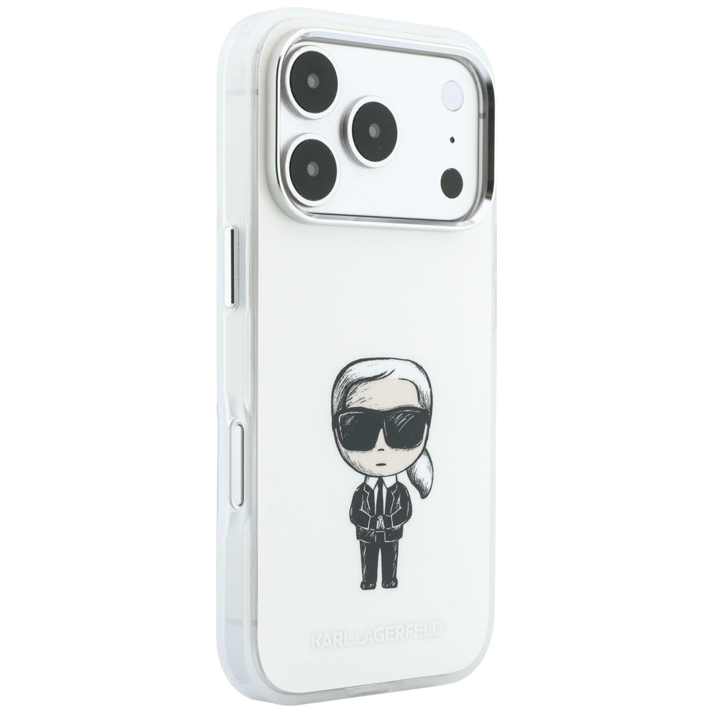 Husa MagSafe pentru Apple iPhone 18 Pro Max / 17 Pro Max, Karl Lagerfeld, IML Ikonik Sketch Print, Bej