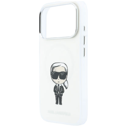 Husa MagSafe pentru Apple iPhone 18 Pro Max / 17 Pro Max, Karl Lagerfeld, IML Ikonik Sketch Print, Bej