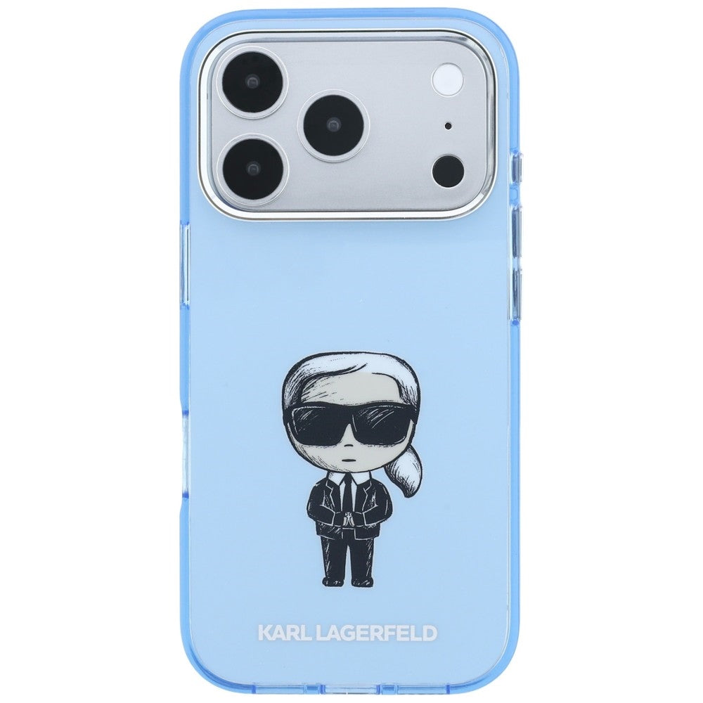 Husa MagSafe pentru Apple iPhone 18 Pro Max / 17 Pro Max, Karl Lagerfeld, IML Ikonik Sketch Print, Bleu