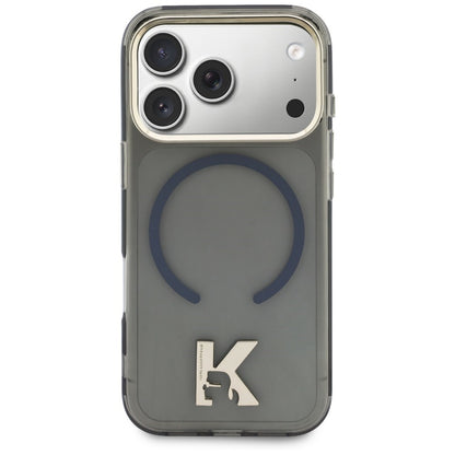 Husa MagSafe pentru Apple iPhone 18 Pro Max / 17 Pro Max, Karl Lagerfeld, IML Karl Head Logo, Neagra