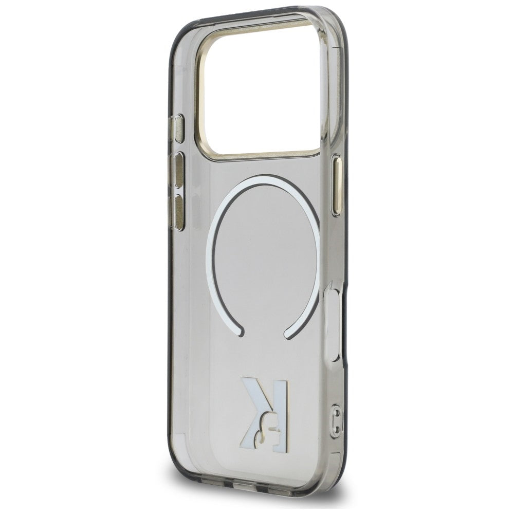 Husa MagSafe pentru Apple iPhone 18 Pro Max / 17 Pro Max, Karl Lagerfeld, IML Karl Head Logo, Neagra