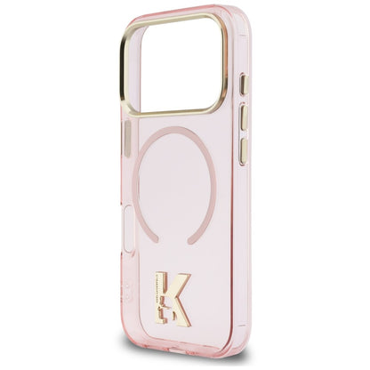 Husa MagSafe pentru Apple iPhone 18 Pro Max / 17 Pro Max, Karl Lagerfeld, IML Karl Head Logo, Roz