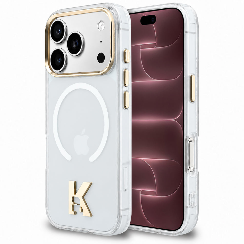 Husa MagSafe pentru Apple iPhone 18 Pro Max / 17 Pro Max, Karl Lagerfeld, IML Karl Head Logo, Transparenta