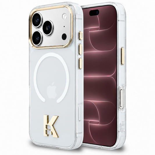 Husa MagSafe pentru Apple iPhone 18 Pro Max / 17 Pro Max, Karl Lagerfeld, IML Karl Head Logo, Transparenta