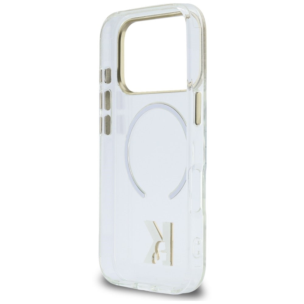 Husa MagSafe pentru Apple iPhone 18 Pro Max / 17 Pro Max, Karl Lagerfeld, IML Karl Head Logo, Transparenta