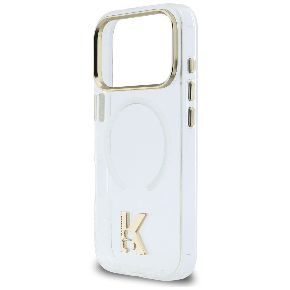 Husa MagSafe pentru Apple iPhone 18 Pro Max / 17 Pro Max, Karl Lagerfeld, IML Karl Head Logo, Transparenta