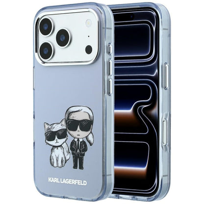 Husa MagSafe pentru Apple iPhone 18 Pro Max / 17 Pro Max, Karl Lagerfeld, IML KC Bodies Sketch Print, Albastra