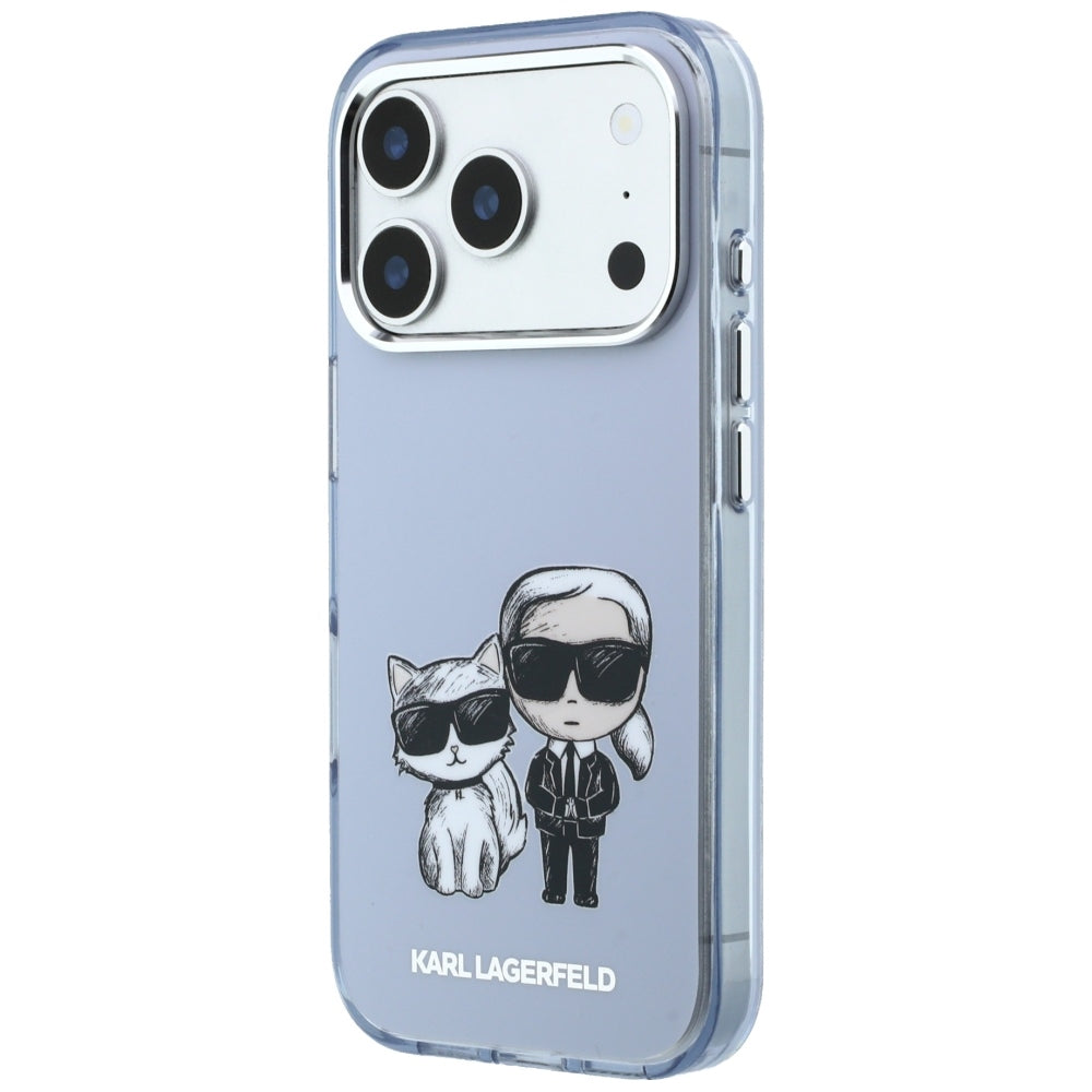 Husa MagSafe pentru Apple iPhone 18 Pro Max / 17 Pro Max, Karl Lagerfeld, IML KC Bodies Sketch Print, Albastra
