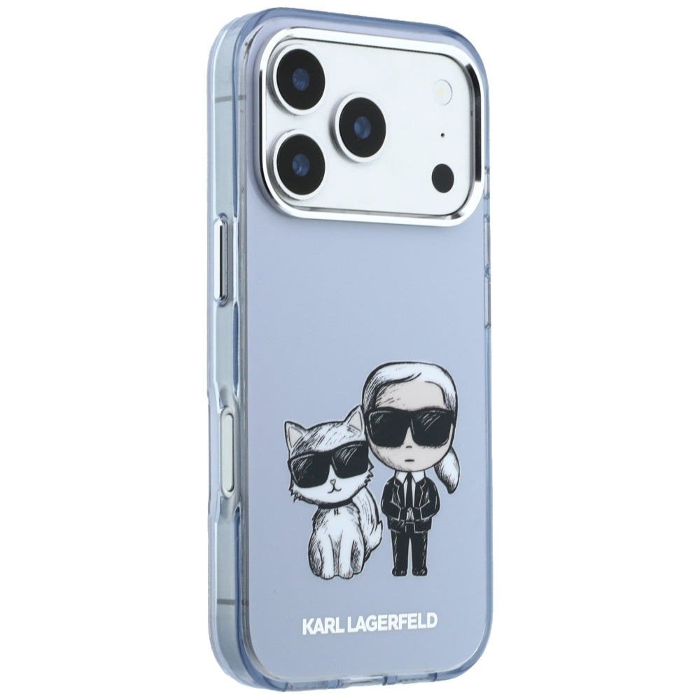 Husa MagSafe pentru Apple iPhone 18 Pro Max / 17 Pro Max, Karl Lagerfeld, IML KC Bodies Sketch Print, Albastra