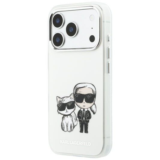 Husa MagSafe pentru Apple iPhone 18 Pro Max / 17 Pro Max, Karl Lagerfeld, IML KC Bodies Sketch Print, Bej
