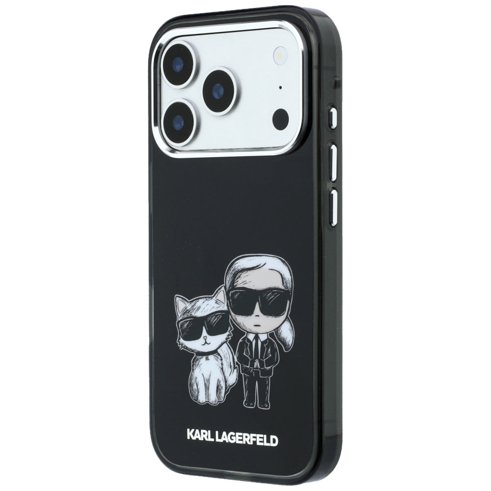Husa MagSafe pentru Apple iPhone 18 Pro Max / 17 Pro Max, Karl Lagerfeld, IML KC Bodies Sketch Print, Neagra