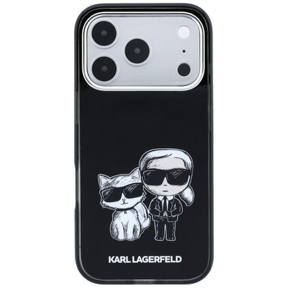 Husa MagSafe pentru Apple iPhone 18 Pro Max / 17 Pro Max, Karl Lagerfeld, IML KC Bodies Sketch Print, Neagra