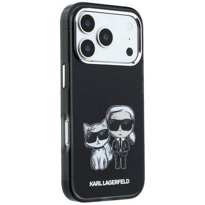 Husa MagSafe pentru Apple iPhone 18 Pro Max / 17 Pro Max, Karl Lagerfeld, IML KC Bodies Sketch Print, Neagra
