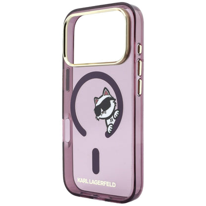Husa MagSafe pentru Apple iPhone 18 Pro Max / 17 Pro Max, Karl Lagerfeld, IML Peekaboo Print and Metal Frame, Visinie