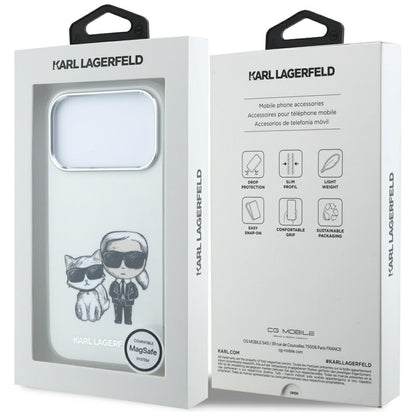 Husa MagSafe pentru Apple iPhone 18 Pro Max / 17 Pro Max, Karl Lagerfeld, KC Bodies Sketch, Bej