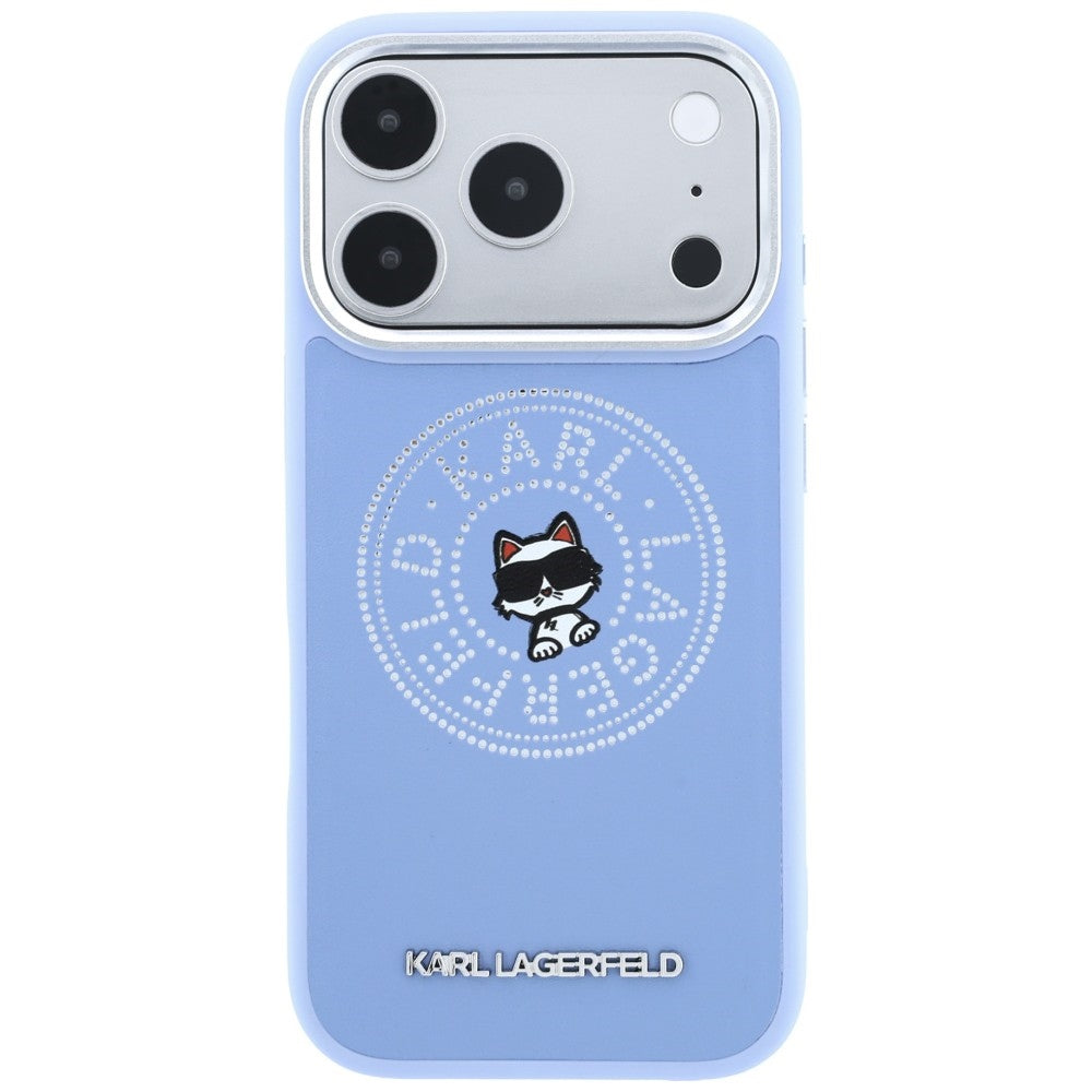 Husa MagSafe pentru Apple iPhone 18 Pro Max / 17 Pro Max, Karl Lagerfeld, Point and Choupette Sketch, Bleu