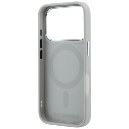 Husa MagSafe pentru Apple iPhone 18 Pro Max / 17 Pro Max, Karl Lagerfeld, Point and Choupette Sketch, Gri