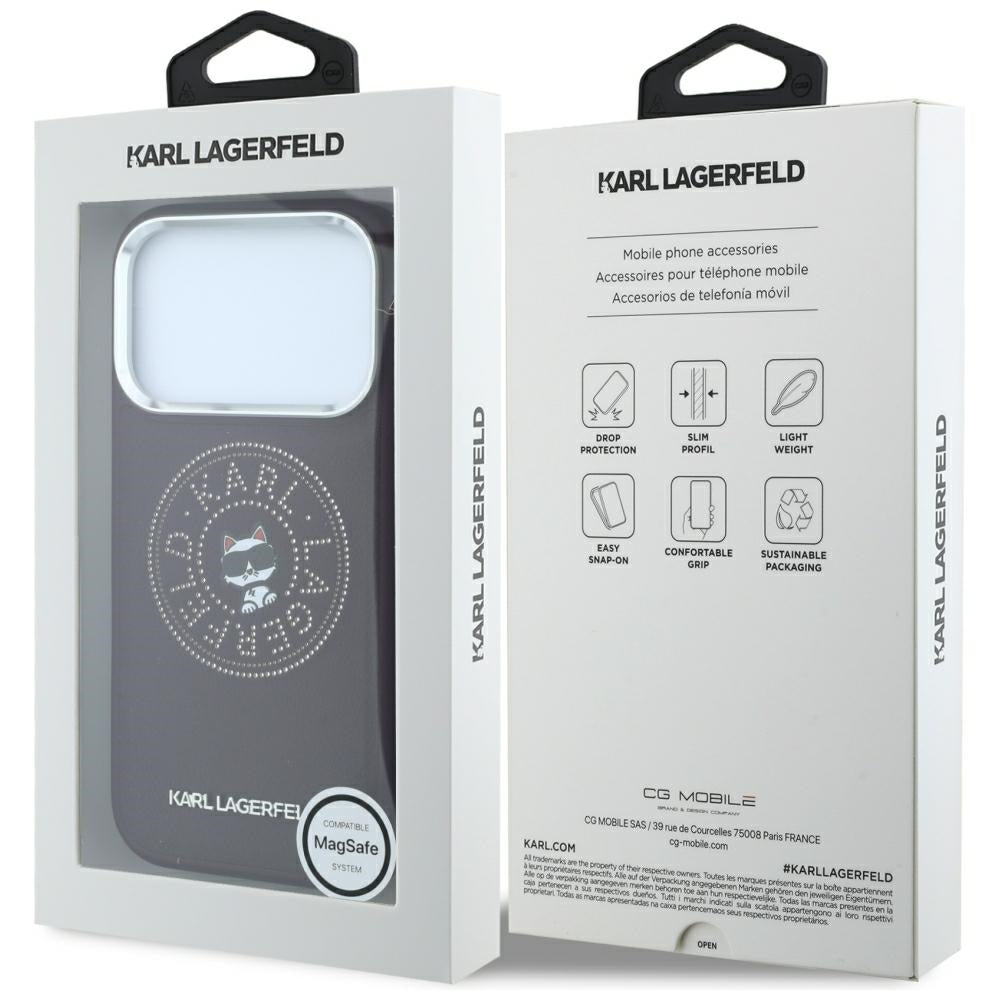 Husa MagSafe pentru Apple iPhone 18 Pro Max / 17 Pro Max, Karl Lagerfeld, Point and Choupette Sketch, Visinie