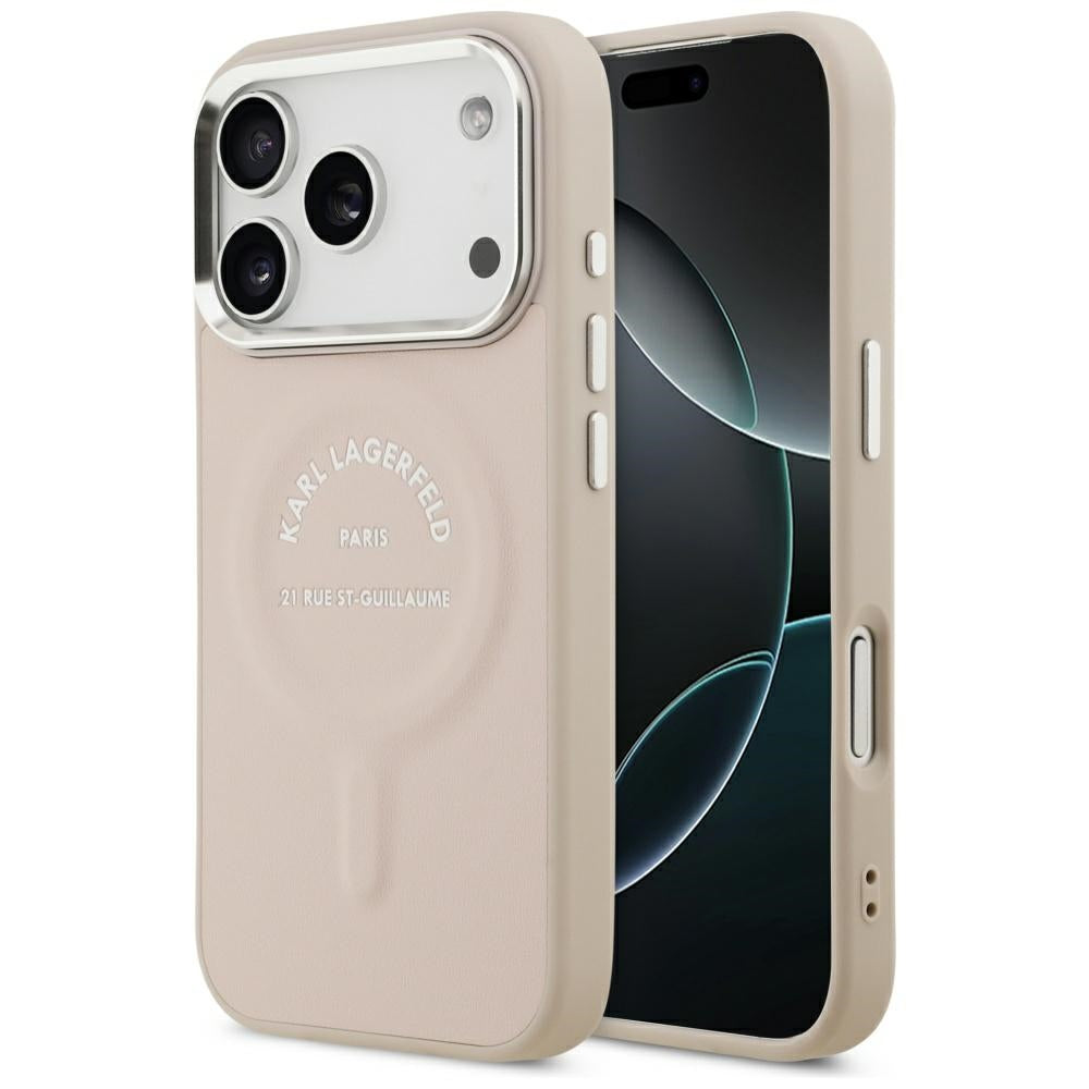 Husa MagSafe pentru Apple iPhone 18 Pro Max / 17 Pro Max, Karl Lagerfeld, Ring Karl RSG Logo, Roz