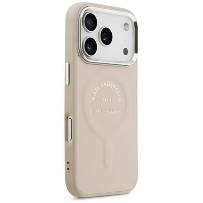 Husa MagSafe pentru Apple iPhone 18 Pro Max / 17 Pro Max, Karl Lagerfeld, Ring Karl RSG Logo, Roz