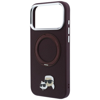 Husa MagSafe pentru Apple iPhone 18 Pro Max / 17 Pro Max, Karl Lagerfeld, Ring Stand 360 Karl & Choupette Pin, Visinie