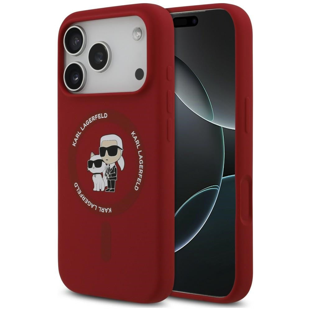 Husa MagSafe pentru Apple iPhone 18 Pro Max / 17 Pro Max, Karl Lagerfeld, Silicone Ring Karl & Choupette, Rosie