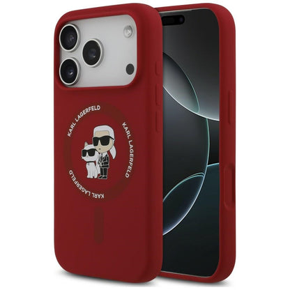 Husa MagSafe pentru Apple iPhone 18 Pro Max / 17 Pro Max, Karl Lagerfeld, Silicone Ring Karl & Choupette, Rosie