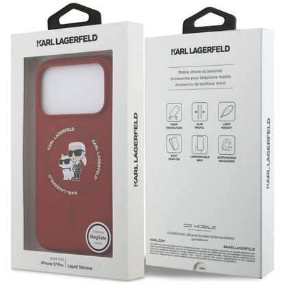 Husa MagSafe pentru Apple iPhone 18 Pro Max / 17 Pro Max, Karl Lagerfeld, Silicone Ring Karl & Choupette, Rosie
