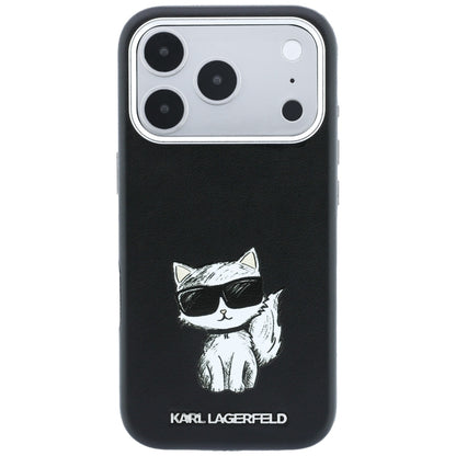 Husa MagSafe pentru Apple iPhone 18 Pro Max / 17 Pro Max, Karl Lagerfeld, Smooth Choupette Sketch, Neagra