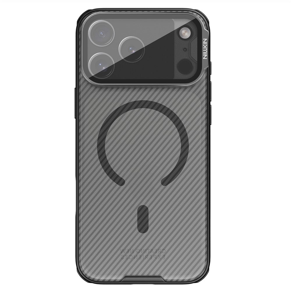 Husa MagSafe pentru Apple iPhone 18 Pro Max / 17 Pro Max, Nillkin, CamShield Prop, Neagra Transparenta