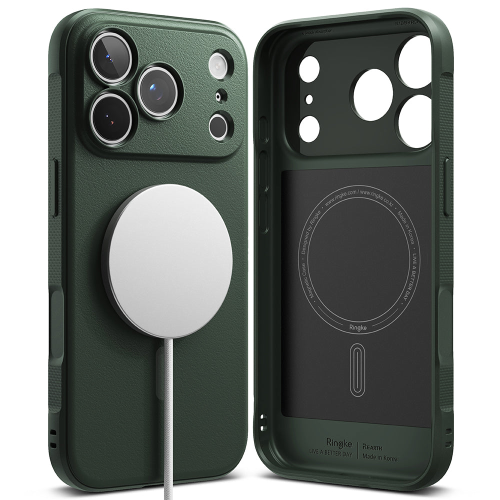 Husa MagSafe pentru Apple iPhone 18 Pro Max / 17 Pro Max, Ringke, Onyx, Verde Inchis