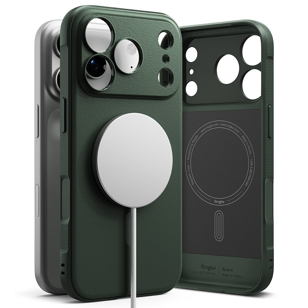 Husa MagSafe pentru Apple iPhone 18 Pro Max / 17 Pro Max, Ringke, Onyx, Verde Inchis