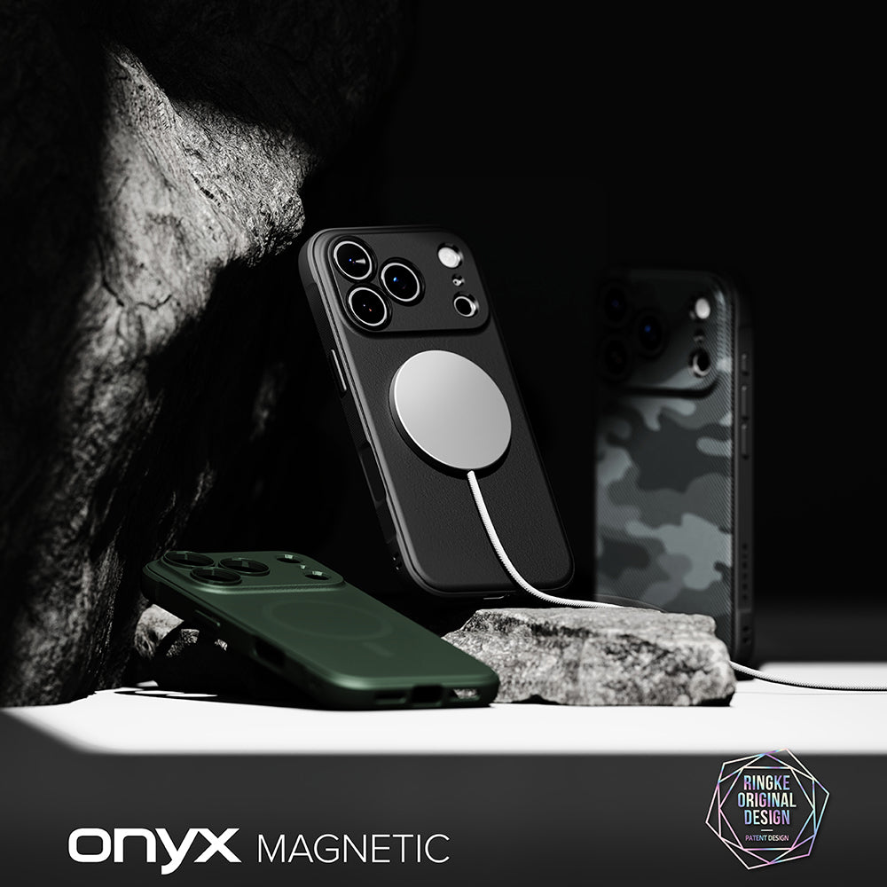 Husa MagSafe pentru Apple iPhone 18 Pro Max / 17 Pro Max, Ringke, Onyx, Verde Inchis