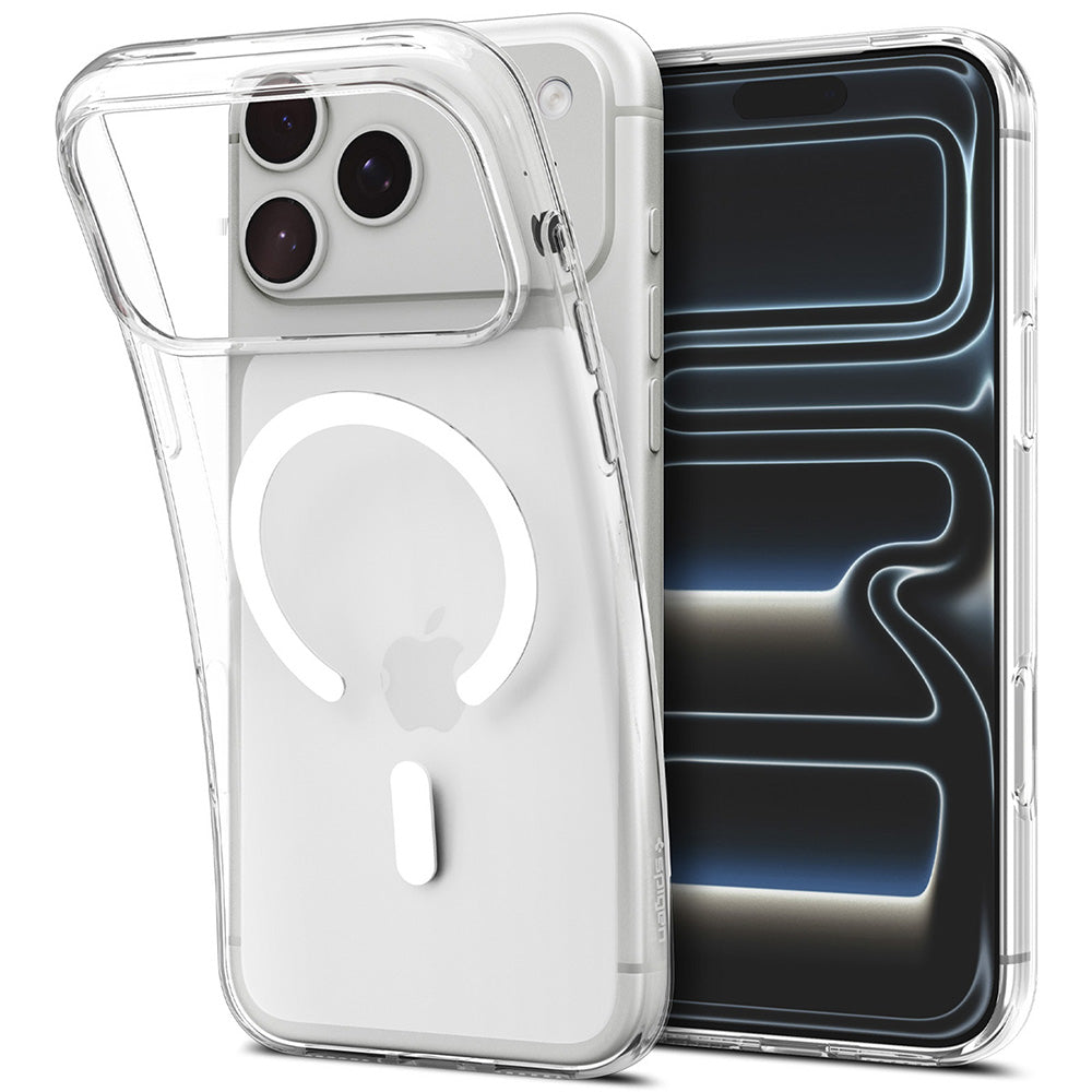 Husa MagSafe pentru Apple iPhone 18 Pro Max / 17 Pro Max, Spigen, Liquid Crystal, Transparenta Alba ACS12143