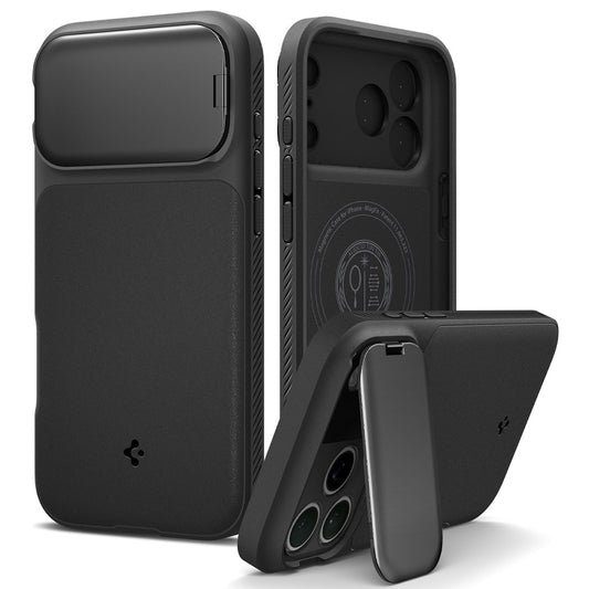 Husa MagSafe pentru Apple iPhone 18 Pro Max / 17 Pro Max, Spigen, Optik Armor, Neagra ACS09900