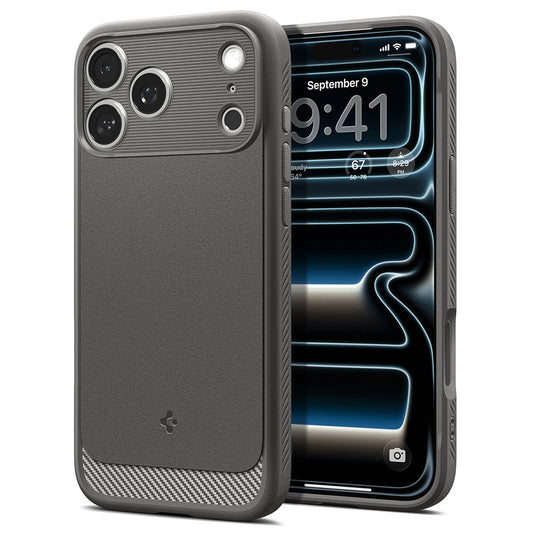 Husa MagSafe pentru Apple iPhone 18 Pro Max / 17 Pro Max, Spigen, Rugged Armor, Gri ACS12110